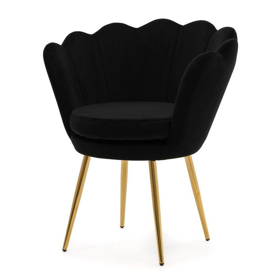 Chaise Design Velours Noir