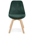 Chaise Scandinave Velours Vert